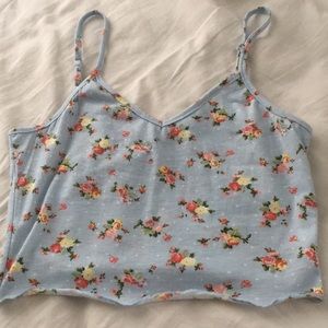 cropped floral tank
